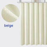 Plain Waffle Polyester Shower Curtain - Water-Repellent Fabric, Washable Anti-Mould Shower Curtain with Waffle Pattern