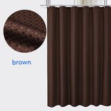 Plain Waffle Polyester Shower Curtain - Water-Repellent Fabric, Washable Anti-Mould Shower Curtain with Waffle Pattern