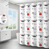 Toilet Cartoon Shower Curtain Cloth Waterproof Covering Anti-Mildew Bathroom Shower Curtain