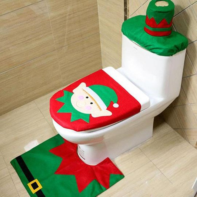 Christmas Toilet Seat Cover - Christmas Theme Bathroom Seat Cover