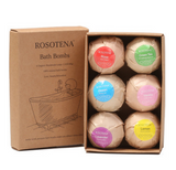 6 pcs Organic Bath Bombs Bubble Bath Mint Lavender Rose Flavor
