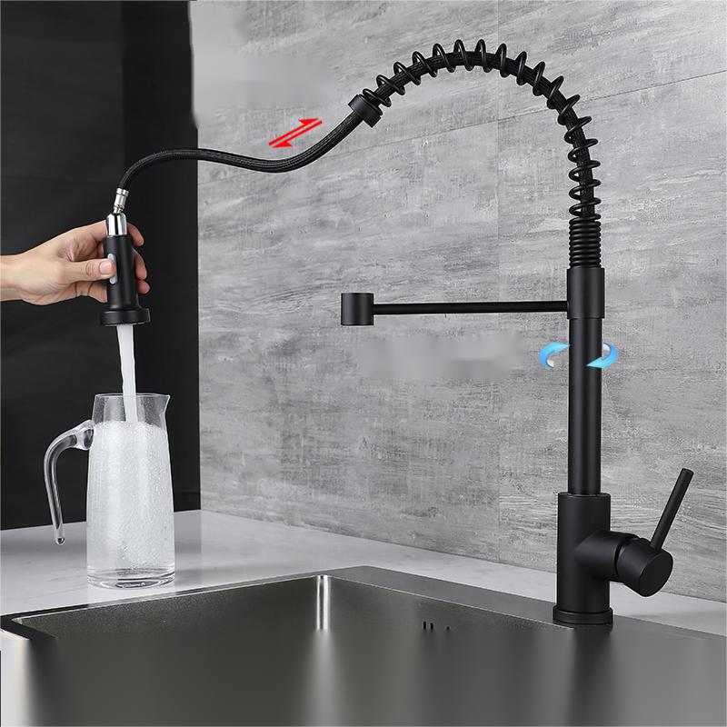 Pull-Down Single Handle Kitchen Faucet in Spot Free Stainless Steel