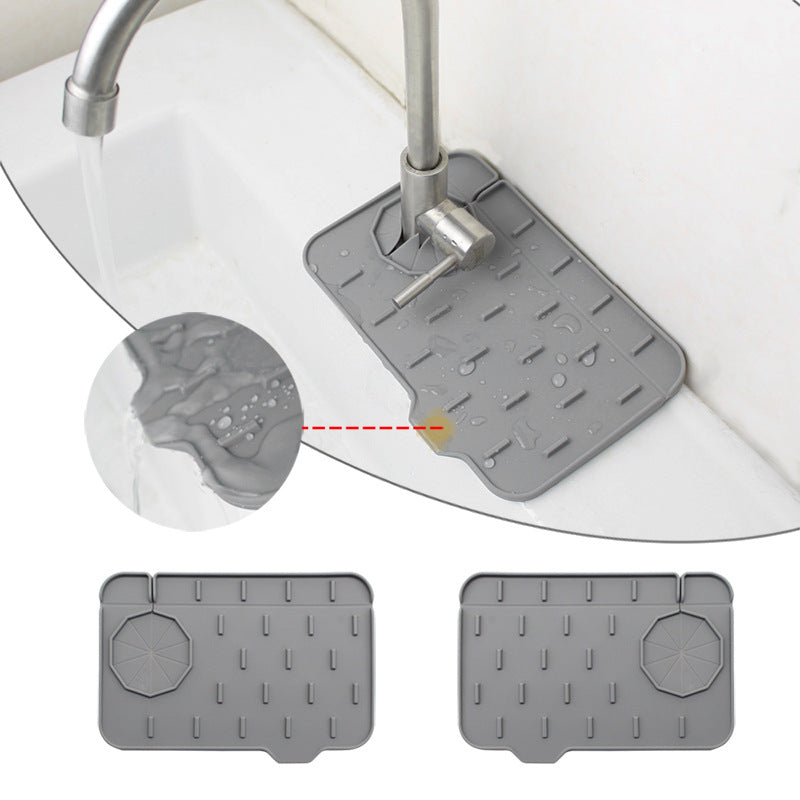 Silicone drain pad faucet anti-splash water absorbing pad sink