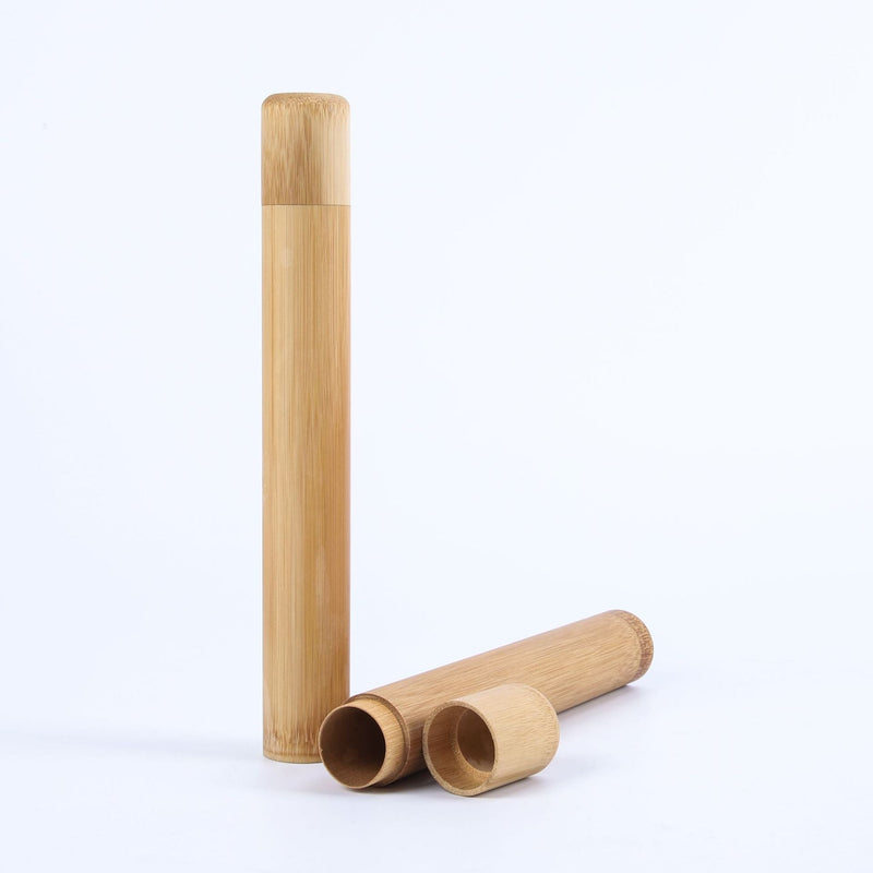 Bamboo Toothbrush Novelty Wooden Teeth Brush soft-bristle Bamboo Fibre Wooden Handle Bamboo Tube Charcoal Set