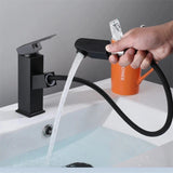 3 Modes Sink with Pull Out Sprayer Single Hole Bathroom Faucet