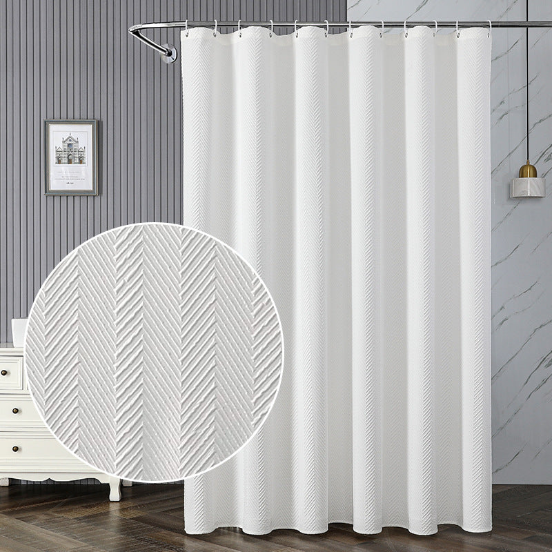 White Waterproof Fabric Shower Curtain or Liner Microfiber - Soft Cloth & Hotel Quality, Machine Washable White Shower Curtain Liner for Bath Tub