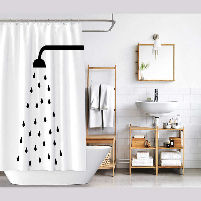 Modern Simple Waterproof Shower Curtain Partition Curtain