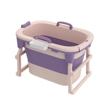 Adult Foldable Bathtub - Portable Folding Bath Tub Freestanding Mobile Bathtub Adult Bath Bucket for Home Sauna/Camping
