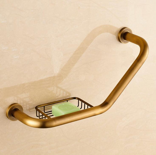 Bathtub Handle With Copper Grab Bars In Bathroom - Grab Bars