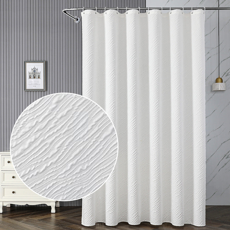 White Waterproof Fabric Shower Curtain or Liner Microfiber - Soft Cloth & Hotel Quality, Machine Washable White Shower Curtain Liner for Bath Tub