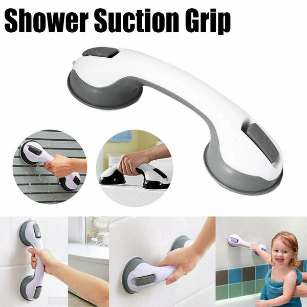 Power Shower Grip Handle Bathroom Suction Grab Bar Safety Rail Tub Bath Vacuum