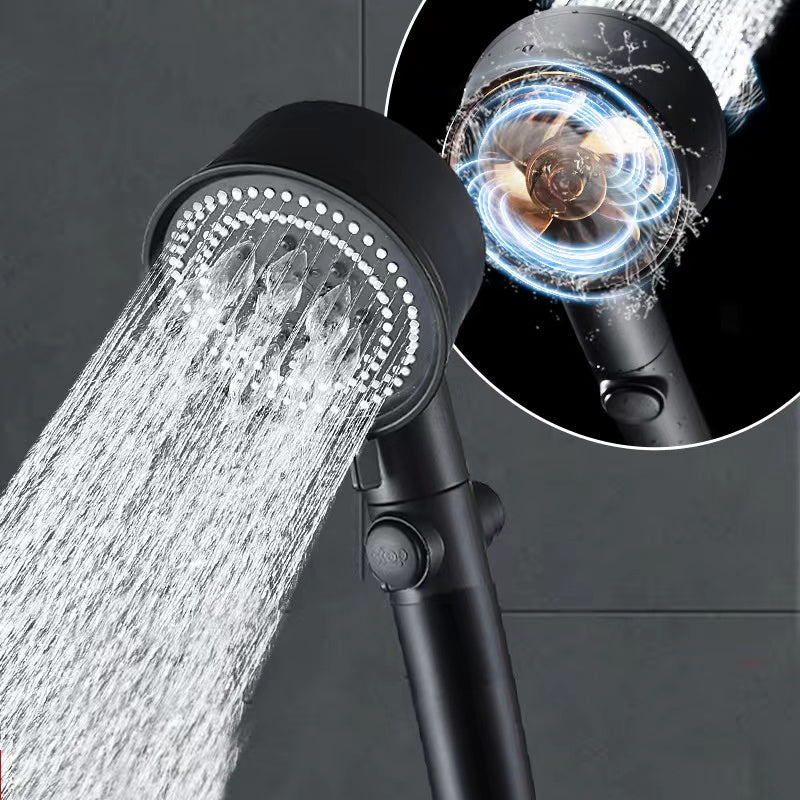 Five Color Wind Turbine Shower Head 56 Speed Water Silicone Shower Head
